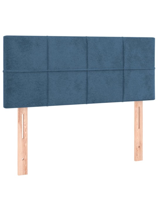 Gultas galvgalis, 90x5x78/88 cm, tumši zils samts
