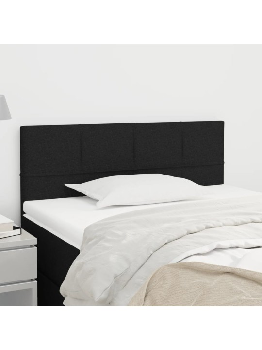 Gultas galvgalis, 100x5x78/88 cm, melns audums