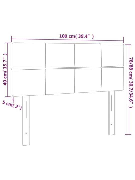 Gultas galvgalis, 100x5x78/88 cm, tumši brūns audums