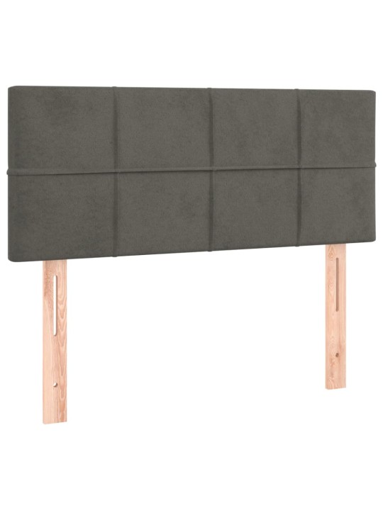 Gultas galvgalis, 100x5x78/88 cm, tumši pelēks samts