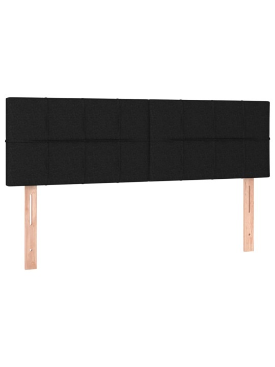 Gultas galvgaļi, 2 gab., 72x5x78/88 cm, melns audums
