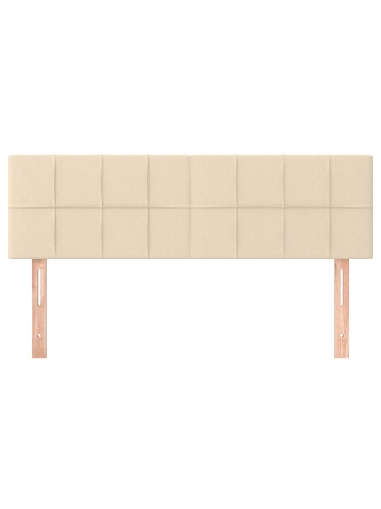 Gultas galvgaļi, 2 gab., 72x5x78/88 cm, krēmkrāsas audums