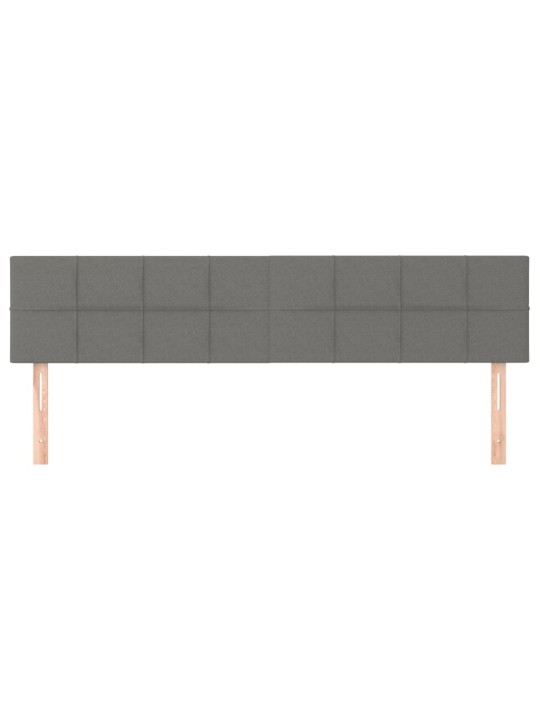 Gultas galvgaļi, 2 gab., 80x5x78/88 cm, tumši pelēks audums
