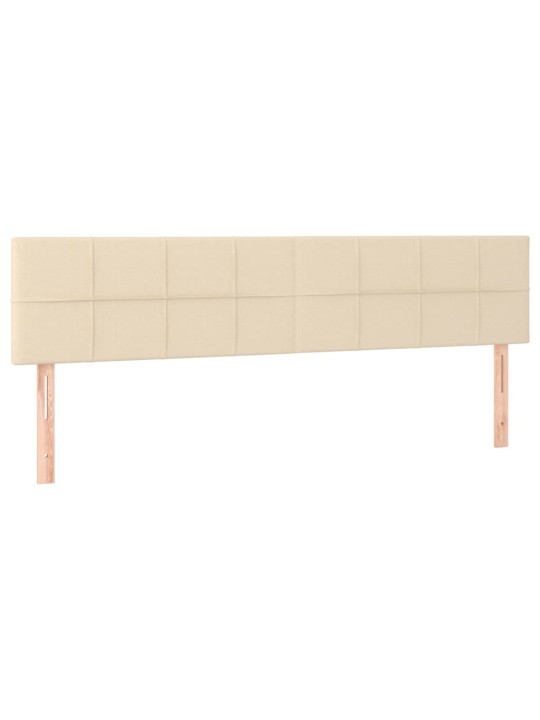 Gultas galvgaļi, 2 gab., 80x5x78/88 cm, krēmkrāsas audums