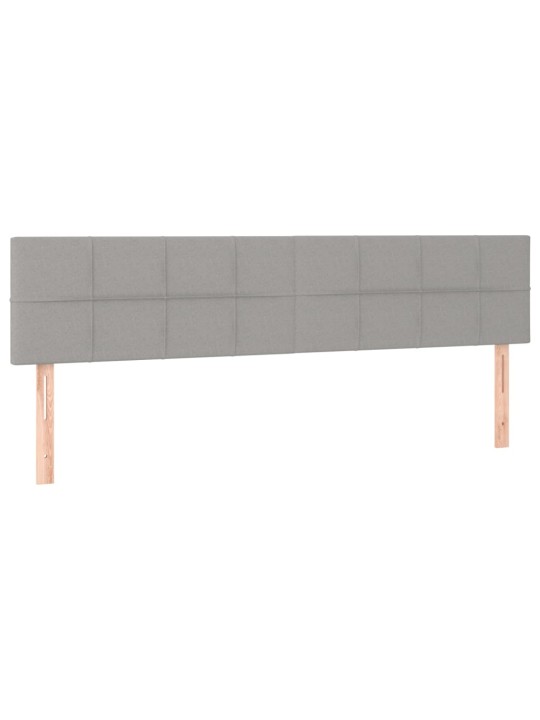 Gultas galvgaļi, 2 gab., 100x5x78/88 cm, gaiši pelēks audums