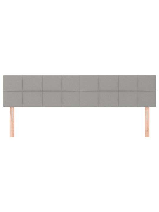 Gultas galvgaļi, 2 gab., 100x5x78/88 cm, gaiši pelēks audums