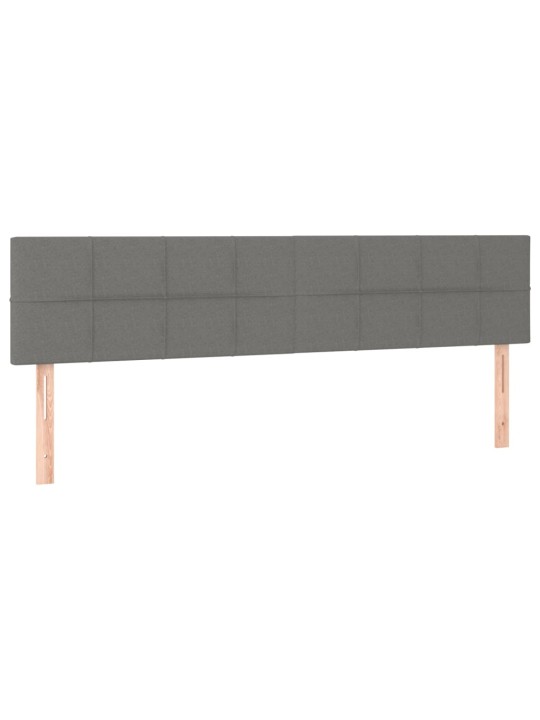 Gultas galvgaļi, 2 gab., 100x5x78/88 cm, tumši pelēks audums