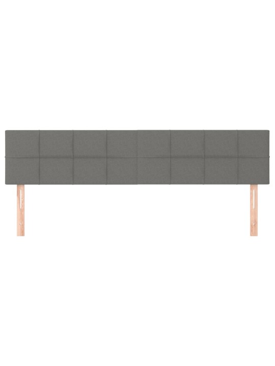 Gultas galvgaļi, 2 gab., 100x5x78/88 cm, tumši pelēks audums