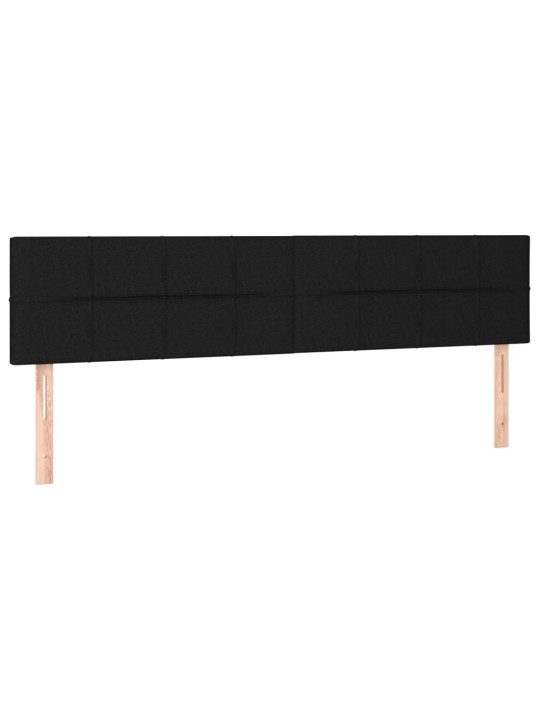 Gultas galvgaļi, 2 gab., 100x5x78/88 cm, melns audums