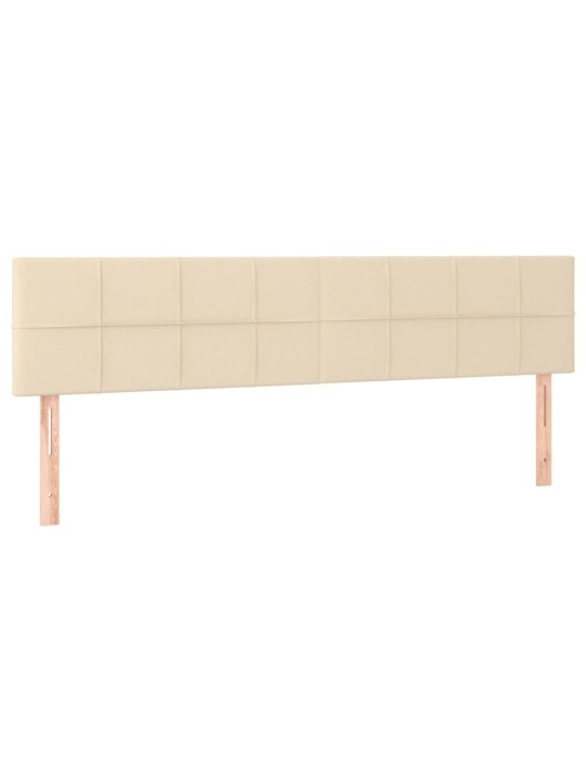 Gultas galvgaļi, 2 gab., 100x5x78/88 cm, krēmkrāsas audums