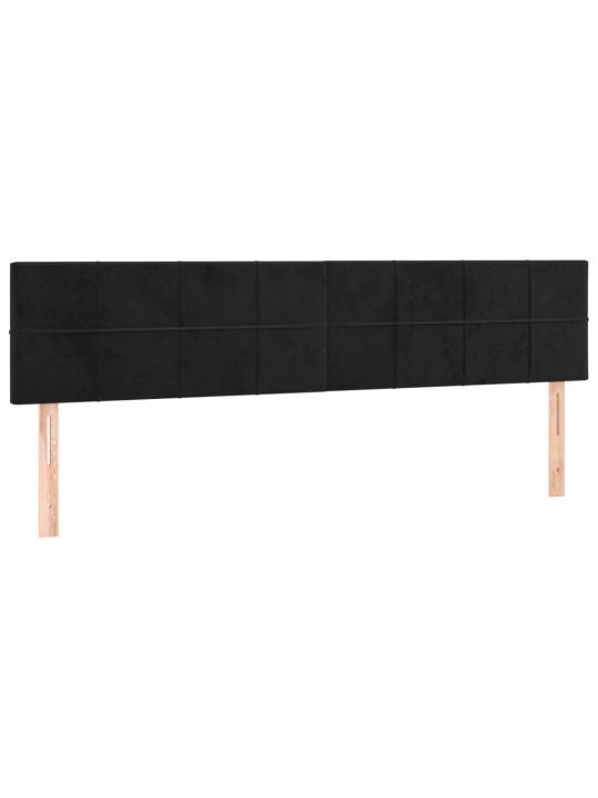 Gultas galvgaļi, 2 gab., 100x5x78/88 cm, melns samts