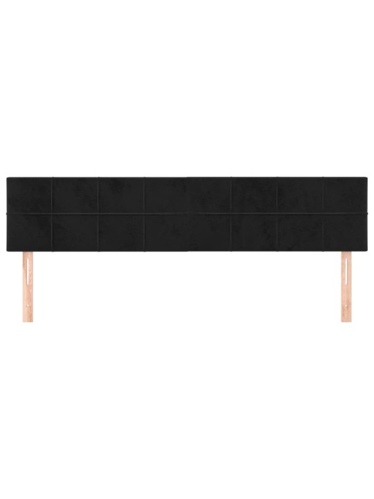 Gultas galvgaļi, 2 gab., 100x5x78/88 cm, melns samts