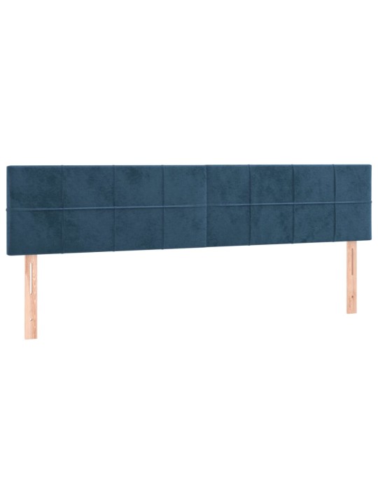 Gultas galvgaļi, 2 gab., 100x5x78/88 cm, zils samts