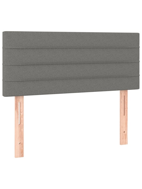 Gultas galvgalis, 80x5x78/88 cm, tumši pelēks audums