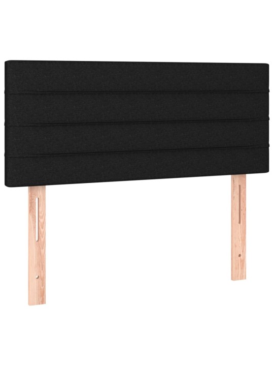 Gultas galvgalis, 90x5x78/88 cm, melns audums