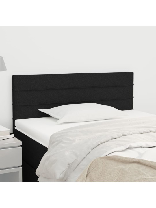Gultas galvgalis, 90x5x78/88 cm, melns audums