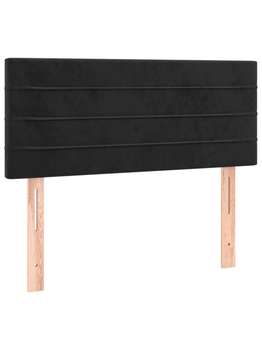 Gultas galvgalis, 90x5x78/88 cm, melns samts