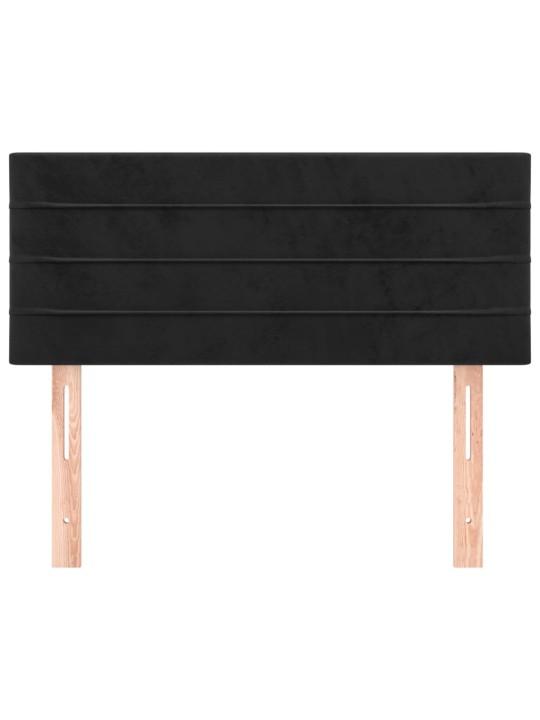 Gultas galvgalis, 90x5x78/88 cm, melns samts