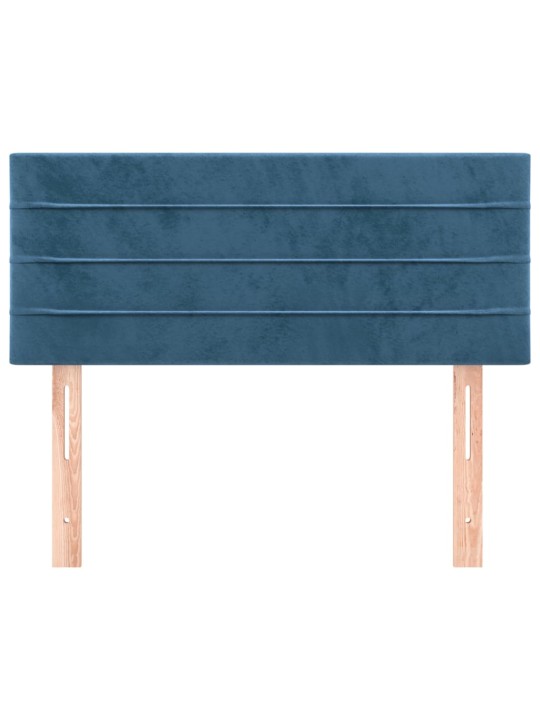 Gultas galvgalis, 100x5x78/88 cm, zils samts