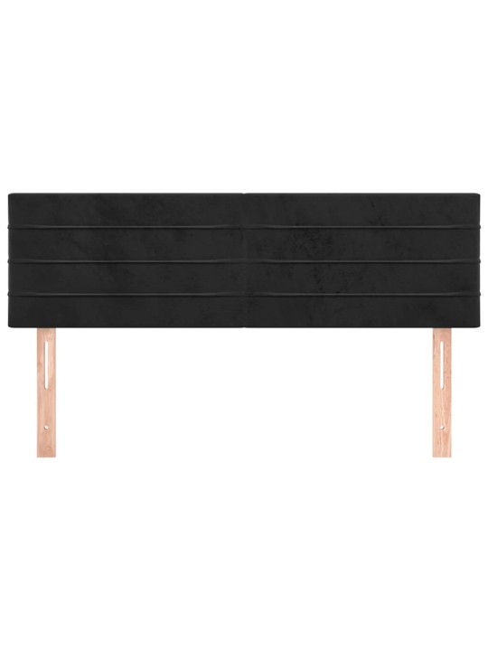 Gultas galvgaļi, 2 gab., 72x5x78/88 cm, melns samts