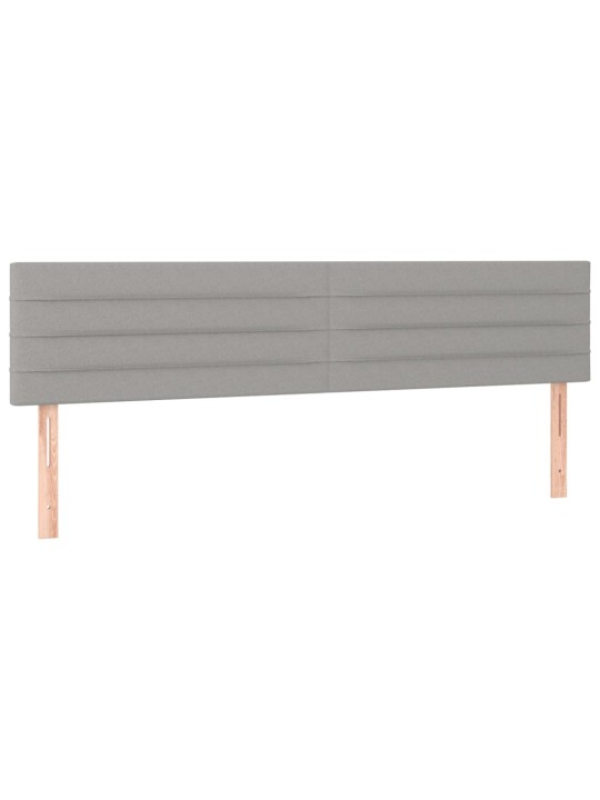 Gultas galvgaļi, 2 gab., 100x5x78/88 cm, gaiši pelēks audums