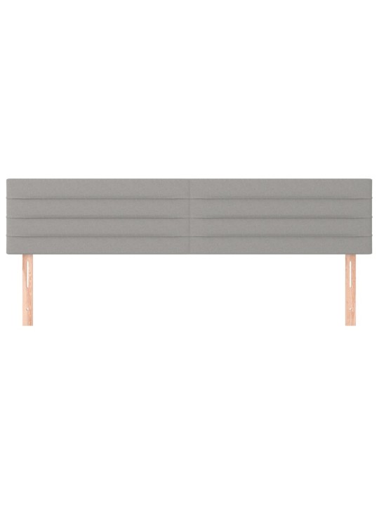 Gultas galvgaļi, 2 gab., 100x5x78/88 cm, gaiši pelēks audums