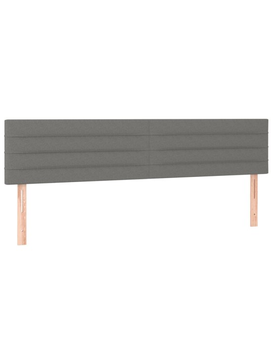 Gultas galvgaļi, 2 gab., 100x5x78/88 cm, tumši pelēks audums
