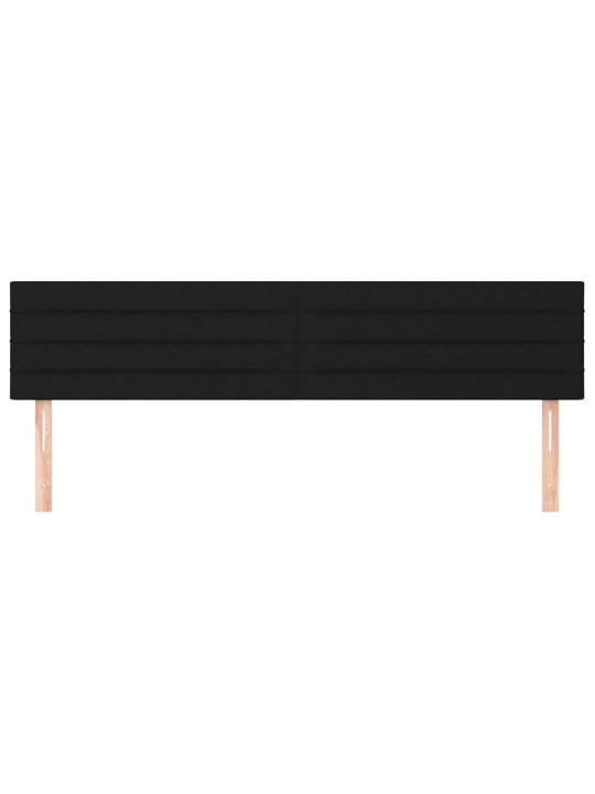 Gultas galvgaļi, 2 gab., 100x5x78/88 cm, melns audums