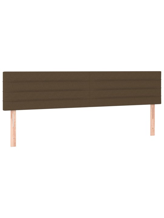 Gultas galvgaļi, 2 gab., 100x5x78/88 cm,tumši brūns audums