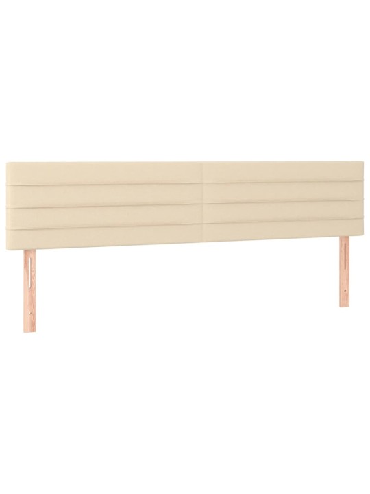 Gultas galvgaļi, 2 gab., 100x5x78/88 cm, krēmkrāsas audums