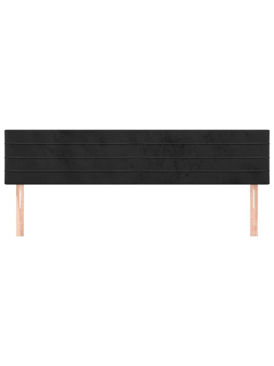Gultas galvgaļi, 2 gab., 100x5x78/88 cm, melns samts
