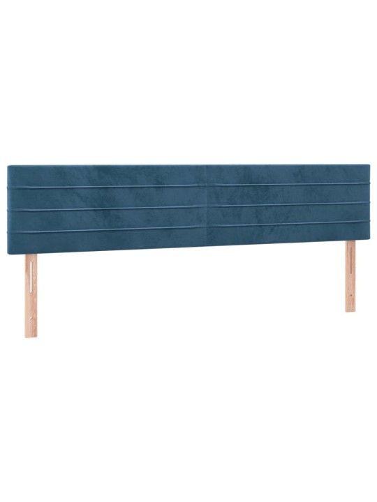 Gultas galvgaļi, 2 gab., 100x5x78/88 cm, zils samts