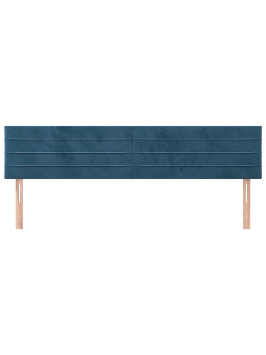 Gultas galvgaļi, 2 gab., 100x5x78/88 cm, zils samts