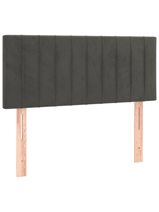 Gultas galvgalis, 80x5x78/88 cm, tumši pelēks samts