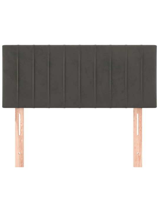 Gultas galvgalis, 80x5x78/88 cm, tumši pelēks samts