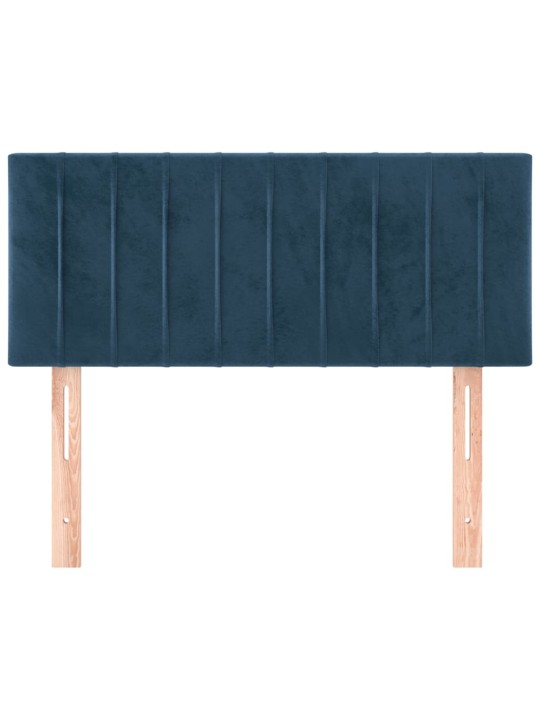 Gultas galvgalis, 80x5x78/88 cm, tumši zils samts