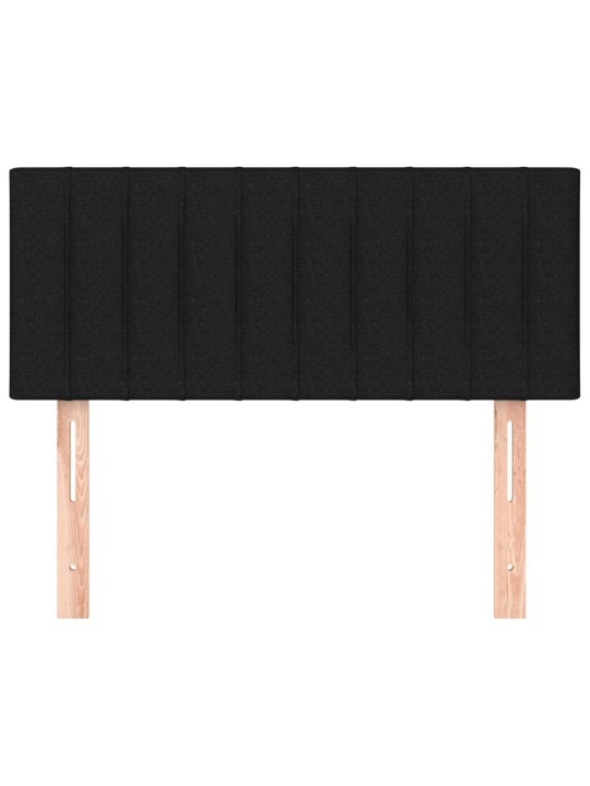 Gultas galvgalis, 90x5x78/88 cm, melns audums