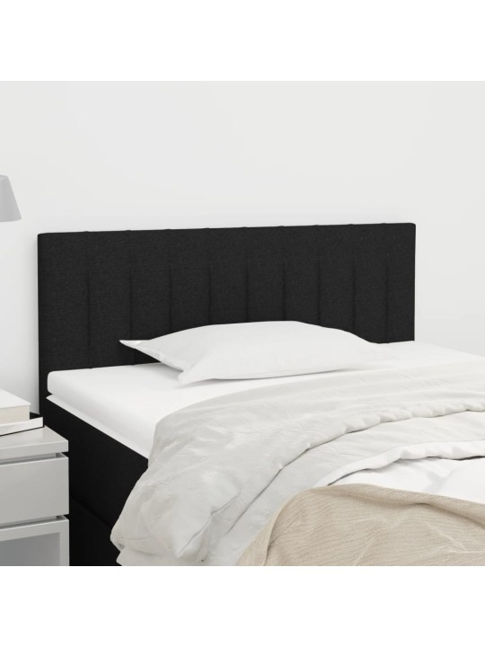 Gultas galvgalis, 90x5x78/88 cm, melns audums