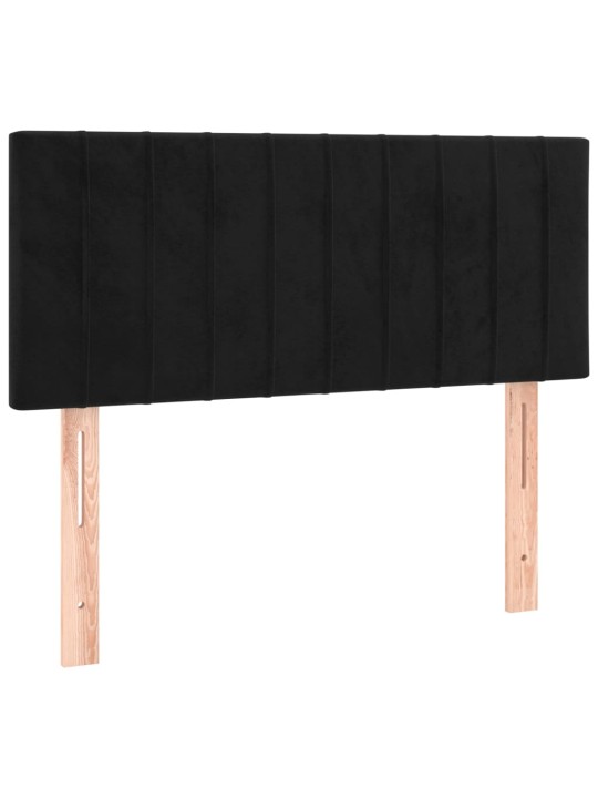 Gultas galvgalis, 90x5x78/88 cm, melns samts