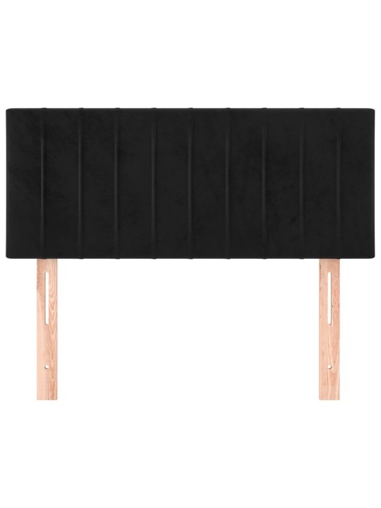 Gultas galvgalis, 90x5x78/88 cm, melns samts