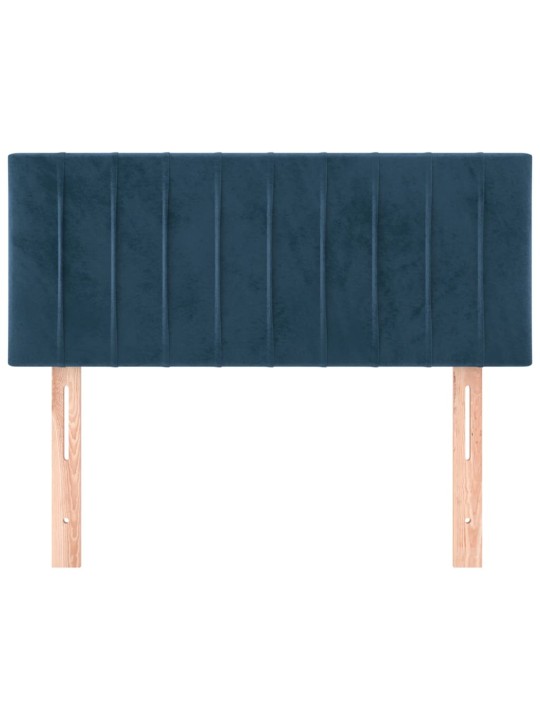 Gultas galvgalis, 90x5x78/88 cm, tumši zils samts