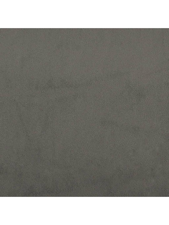 Gultas galvgalis, 100x5x78/88 cm, tumši pelēks samts