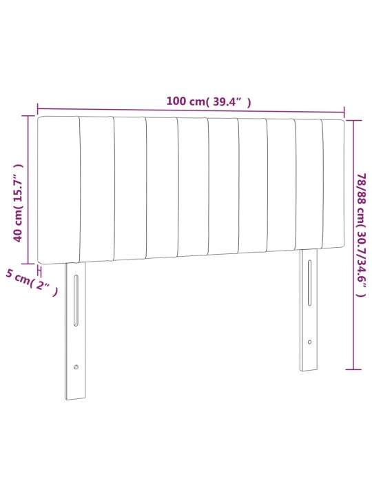 Gultas galvgalis, 100x5x78/88 cm, melns samts