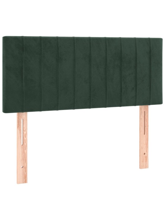 Gultas galvgalis, 100x5x78/88 cm, tumši zaļš samts