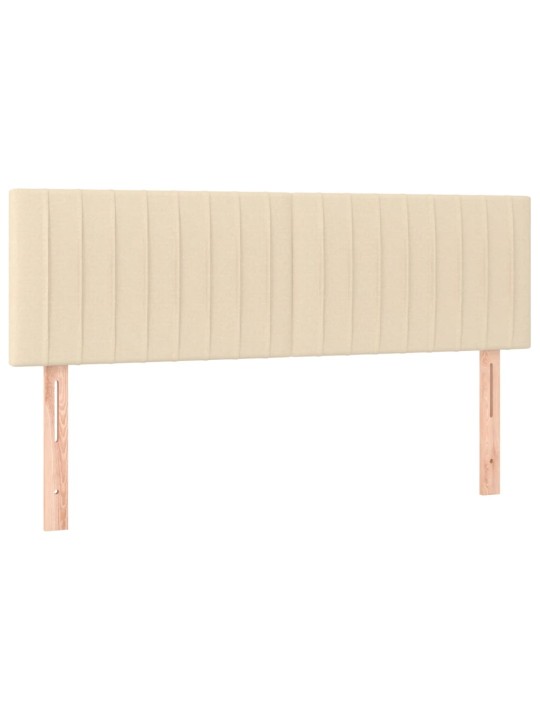Gultas galvgaļi, 2 gab., 72x5x78/88 cm, krēmkrāsas audums