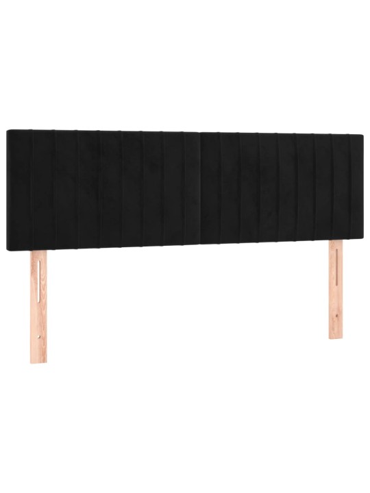 Gultas galvgaļi, 2 gab., 72x5x78/88 cm, melns samts