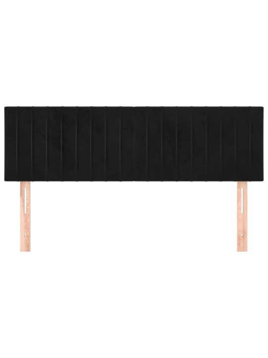 Gultas galvgaļi, 2 gab., 72x5x78/88 cm, melns samts