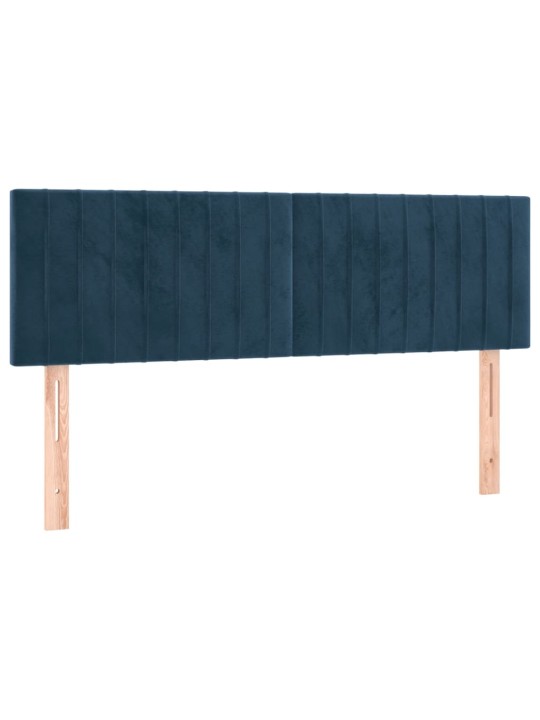 Gultas galvgaļi, 2 gab., 72x5x78/88 cm, tumši zils samts