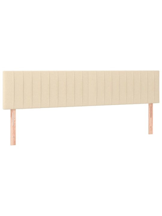 Gultas galvgaļi, 2 gab., 80x5x78/88 cm, krēmkrāsas audums