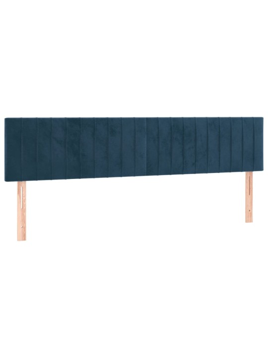 Gultas galvgaļi, 2 gab., 80x5x78/88 cm, tumši zils samts